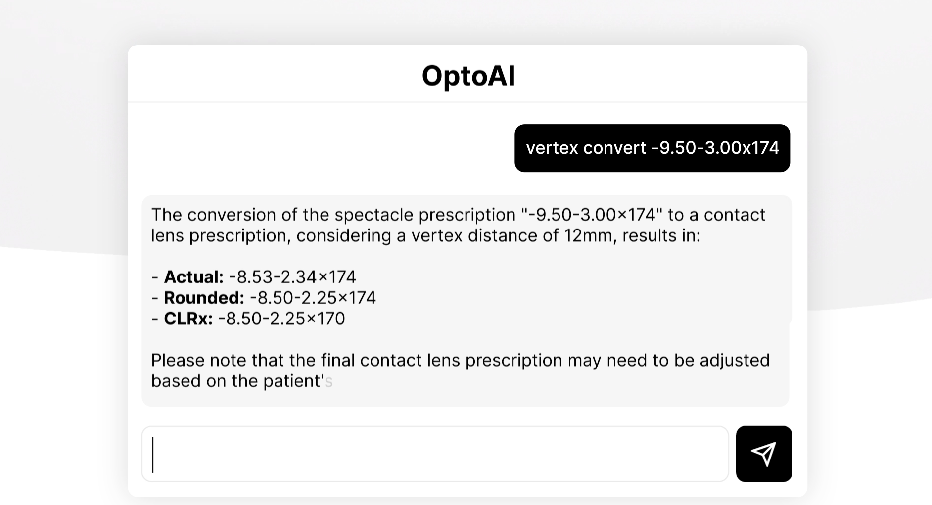 Optometric Calculations